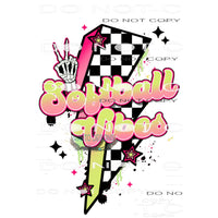 Softball Vibes #6683 Sublimation transfers - Heat Transfer