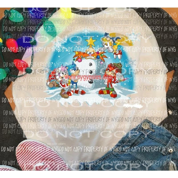 Sonic Christmas sublimation transfer Heat Transfer