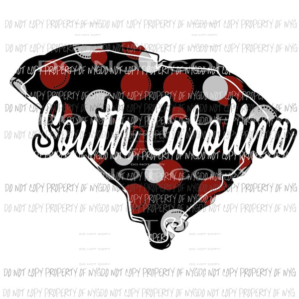 South Carolina Dots Sublimation transfers Heat Transfer