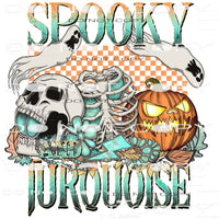 Spooky And Turquoise #6612 Sublimation transfers - Heat