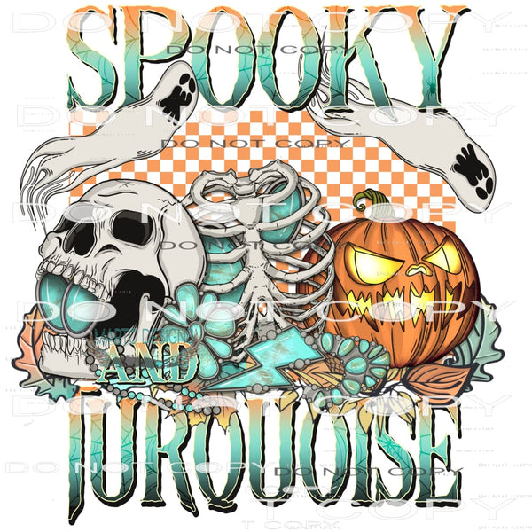 Spooky And Turquoise #6612 Sublimation transfers - Heat