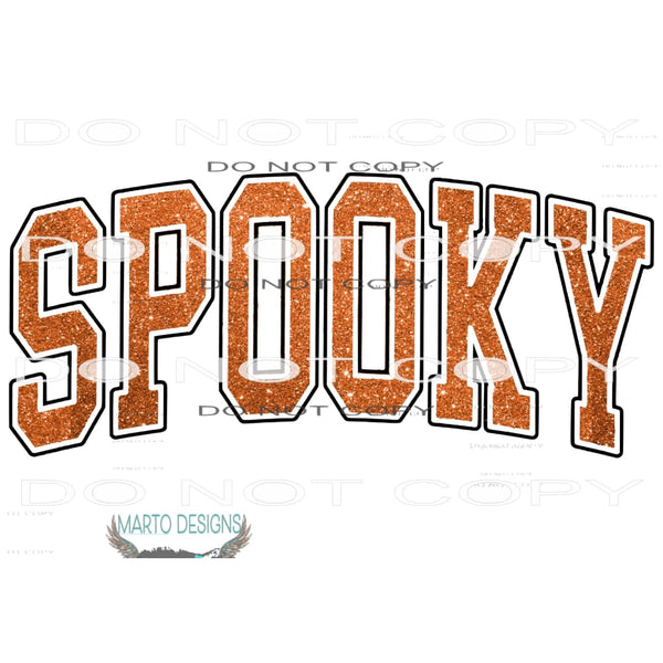 spooky faux glitter # 4410 Sublimation transfers - Heat