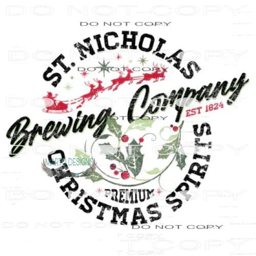 St. Nicholas #7675 Sublimation transfer - Heat Transfer