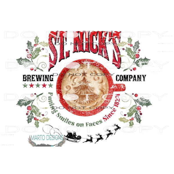 st nicks santa brewing co # 4412 Sublimation transfers -