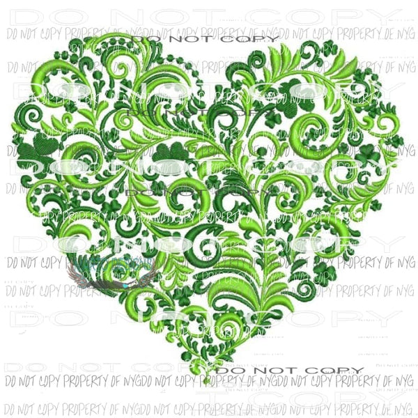 St patricks day heart Sublimation transfers Heat Transfer