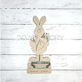 Standing Bunny # 73 Wood Laser Blank | DIY Craft Cutout