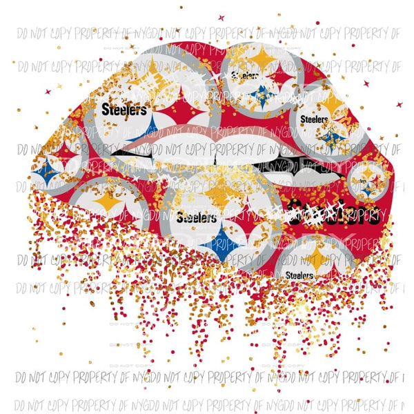 steelers lips red sublimation transfers Heat Transfer