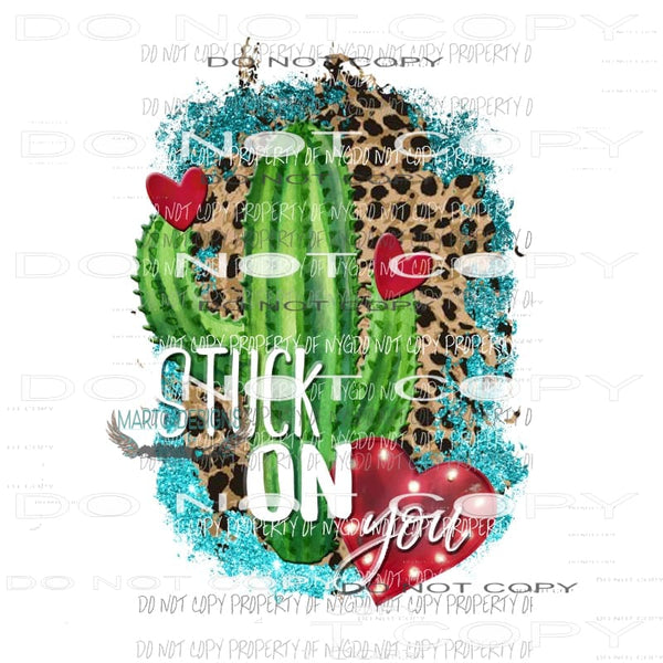 Stuck on You #1 leopard cactus Sublimation transfers Heat Transfer