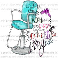Stylist In This Chair Sublimation transfers Heat Transfer