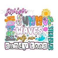 Summer Waves #11501 Sublimation transfers - Heat Transfer