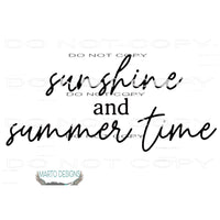 Sunshine and Summer time # 1813 Sublimation transfers