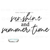 Sunshine and Summer time # 1813 Sublimation transfers