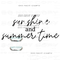 Sunshine and Summer time # 1813 Sublimation transfers