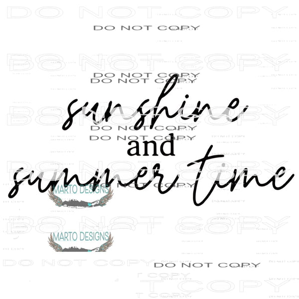 Sunshine and Summer time # 1813 Sublimation transfers