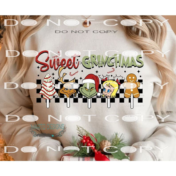 Sweet Grinchmas #7116 Sublimation transfers - Heat Transfer