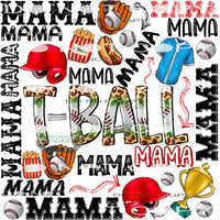 T-Ball Mama #10666 Sublimation transfers - Heat Transfer