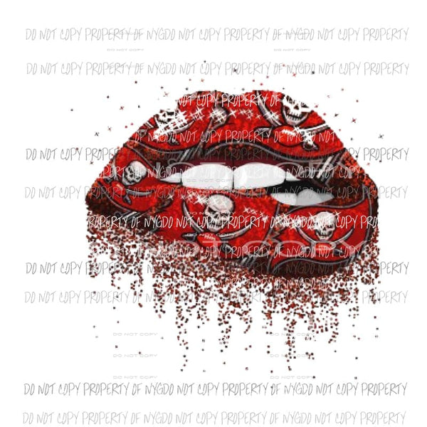 Tampa Bay Bucs lips Sublimation transfers Heat Transfer