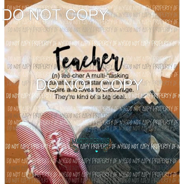 Teacher 3 Graphic Tee shirt