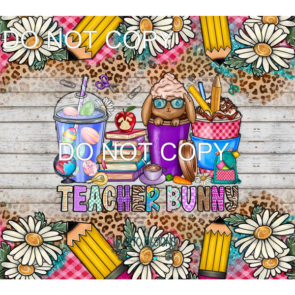 Teacher Bunny #10063 Sublimation transfers - Heat Transfer