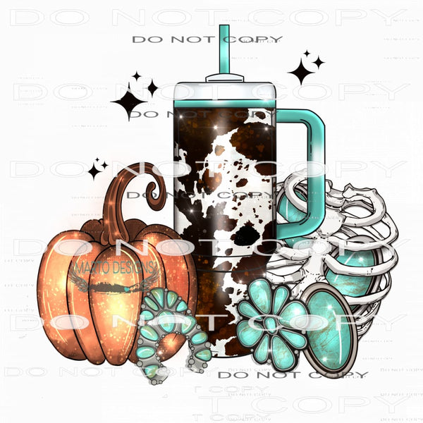 Teal Halloween #7629 Sublimation transfers - Heat Transfer