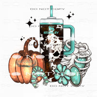 Teal Halloween #7632 Sublimation transfers - Heat Transfer