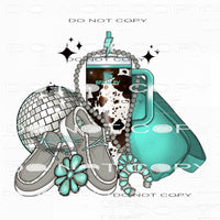 Teal Hey Dudes #7652 Sublimation transfer - Heat Transfer
