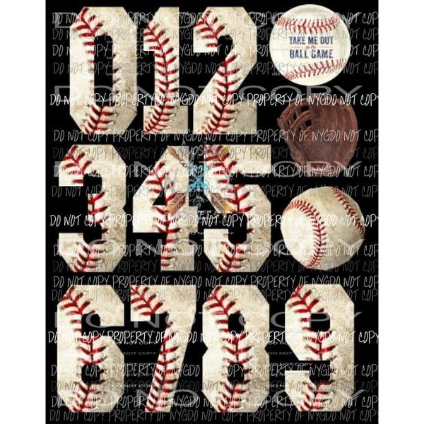 Team Numbers baseball pack 50 numbers and more sublimation transfers Heat Transfer