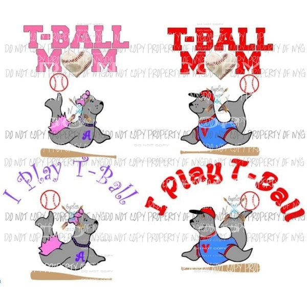 Tee Ball Seal sublimation transfer Heat Transfer