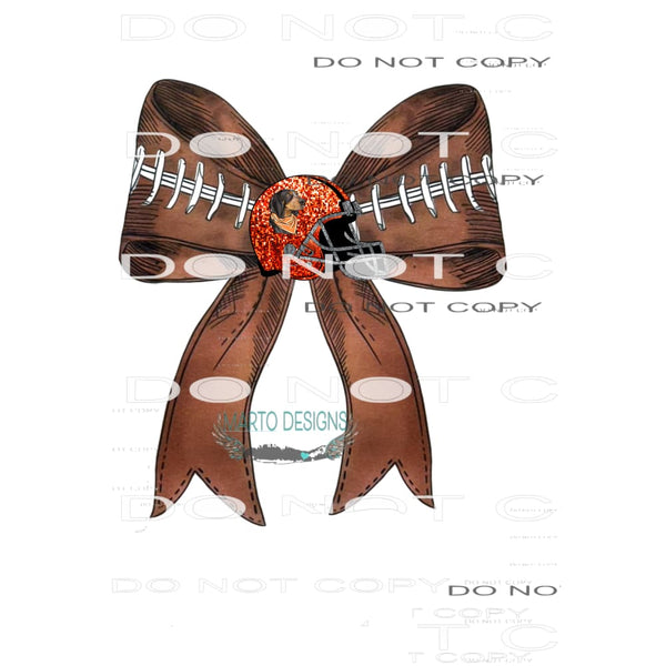 Tennessee Football Bow # 142 Sublimation transfers - Heat