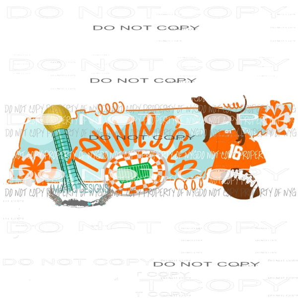 Tennessee hand Drawn #2 Sublimation transfers Heat Transfer