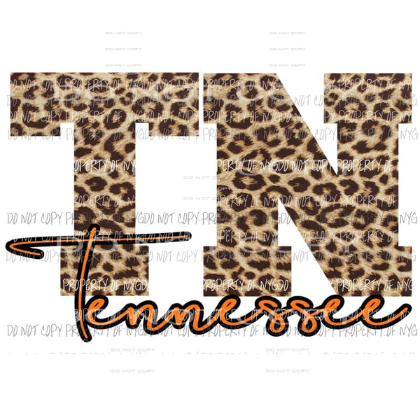 Tennessee Leopard #1 Sublimation transfers Heat Transfer