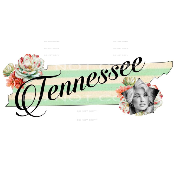 Tennessee Magnolia Dolly Sublimation transfers - Heat
