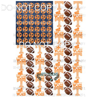 TENNESSEE Vols Flag Football Sublimation transfers Heat Transfer