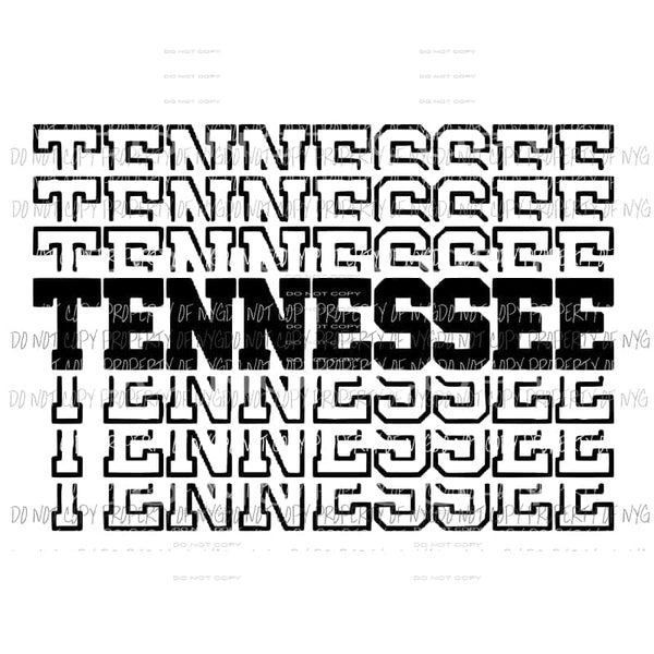 Tennessee Word Sublimation transfers Heat Transfer