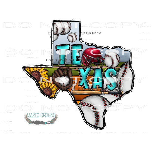 Texas Baseball #10740 Sublimation transfers - Heat Transfer