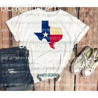 Texas State Flag Sublimation transfers Heat Transfer
