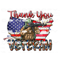 Thank You Veteran #10887 Sublimation transfer - Heat