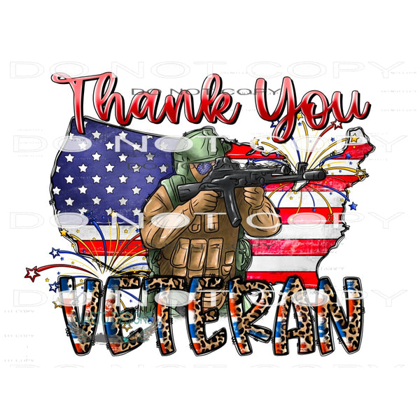 Thank You Veteran #10887 Sublimation transfer - Heat