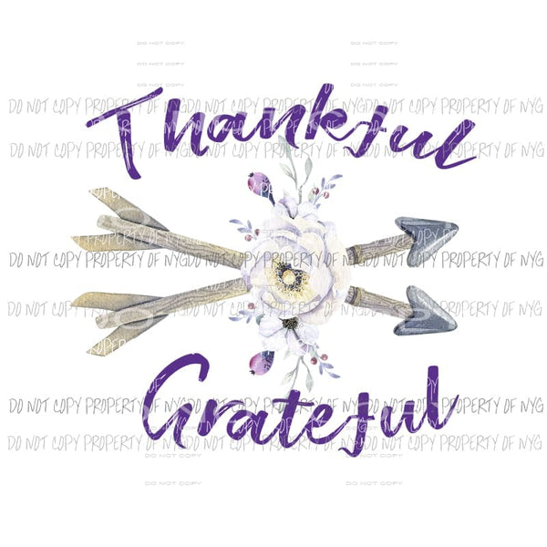Thankful and Grateful sublimation transfers Heat Transfer