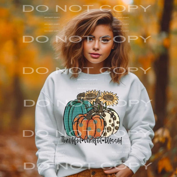 Thankful Blessed Pumpkins # 87008 Sublimation transfers -