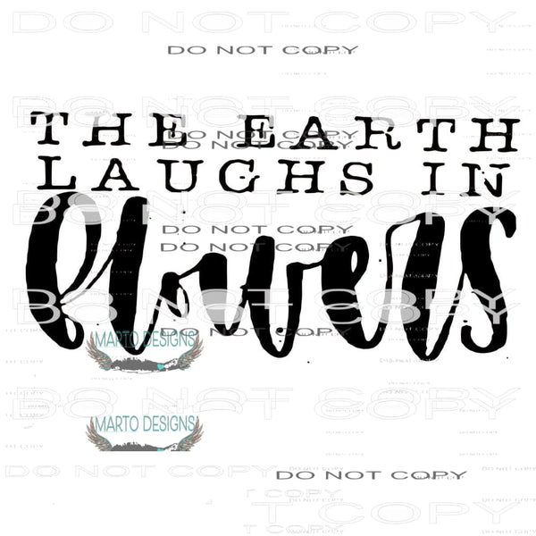 the earth laughs in flowers # 1818 Sublimation transfers