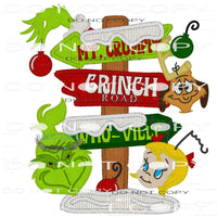 The Grinch Sign #7457 Sublimation transfers - Heat Transfer