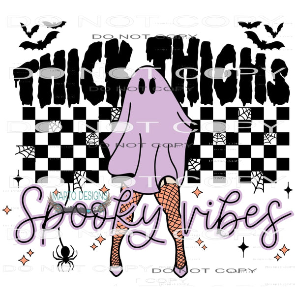 Thick Thighs And Spooky Vibes #6333 Sublimation transfers -