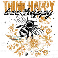 Think Happy Bee Happy #9848 Sublimation transfers - Heat