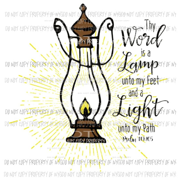 Thy word is a Lamp Sublimation transfers Heat Transfer