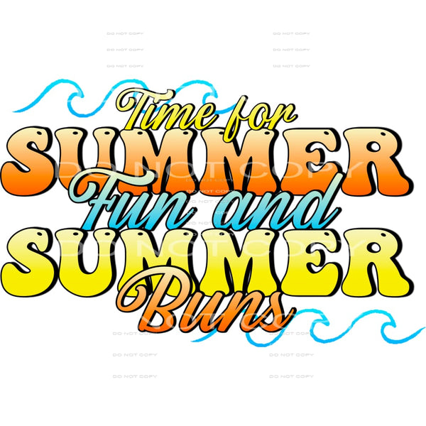 Time for summer fun # 883 - Heat Transfer Graphic Tee -