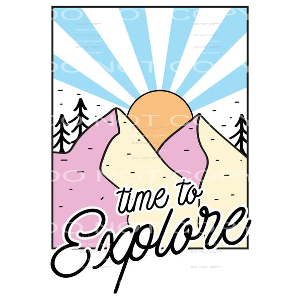 Time To Explore #5123 Sublimation transfers - Heat Transfer