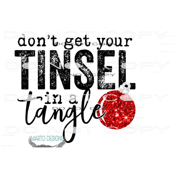 tinsel in a tangle # 4407 Sublimation transfers - Heat