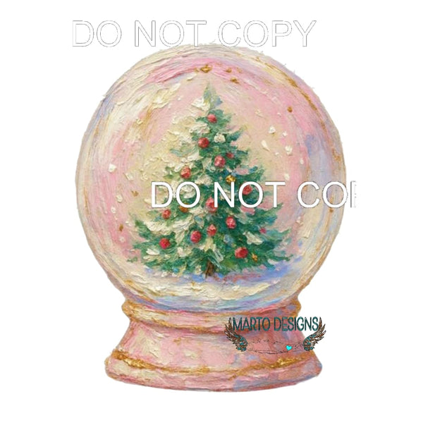 tree snow globe pastel # 7783 Sublimation transfers - Heat