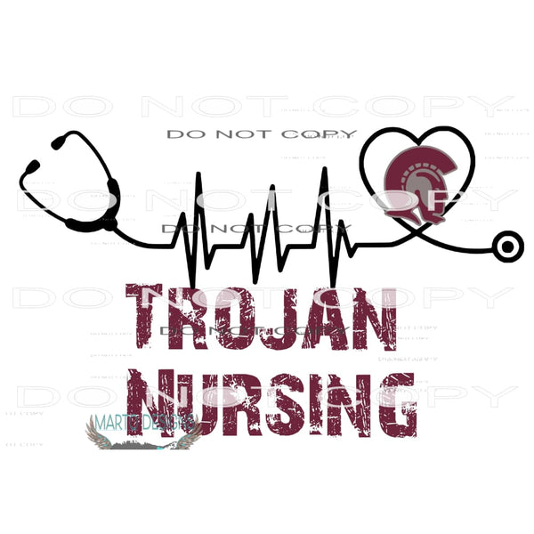 Trojan Nursing Custom 2 Sublimation transfers - Heat